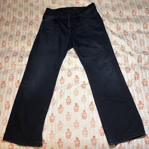 7 For All Mankind Jeans Mens 36x30 Blue Denim Pocket Boot Cut Dark Wash USA Made